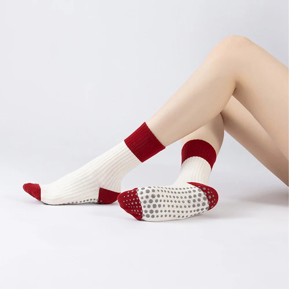 Rutschfeste Pilates-, Yoga- und Gymnastiksocken für Damen als Weihnachtsgeschenk