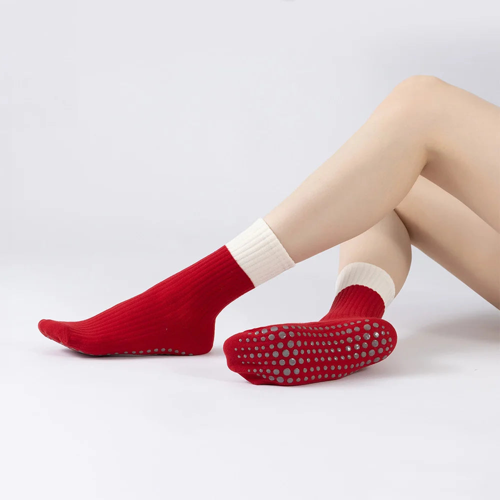 Rutschfeste Pilates-, Yoga- und Gymnastiksocken für Damen als Weihnachtsgeschenk