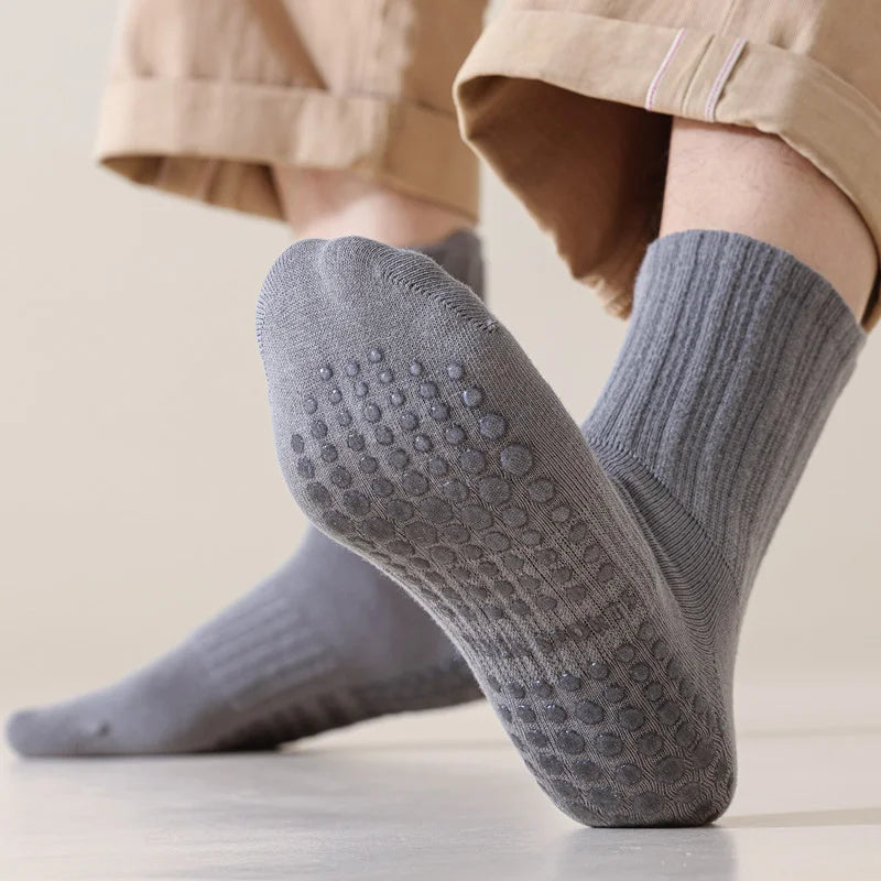 Anti-Slip Gym Grip Socks for Men